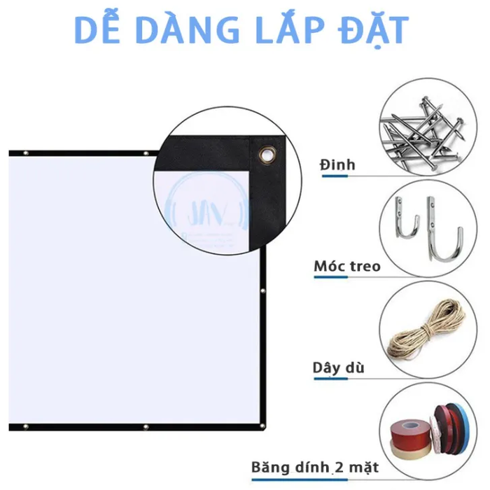 Màn chiếu sợi thủy tinh - độ tương phản cao, hình ảnh tươi sáng và trung thực - chuyên dụng cho máy chiếu - loại dày 4 lớp