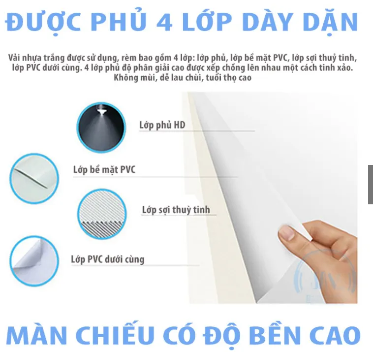 MÀN CHIẾU CHÂN ĐỨNG CHẤT LIỆU PVC CAO CẤP CHẤT LƯỢNG CAO