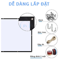 Màn chiếu sợi thủy tinh - độ tương phản cao, hình ảnh tươi sáng và trung thực - chuyên dụng cho máy chiếu - loại dày 4 lớp