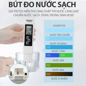 Thiết bị đo độ mặn của nước Đo độ tinh khiết nước TDS - 3 Cao Cấp Đo Nhanh Chính Xác Nhỏ Gọn