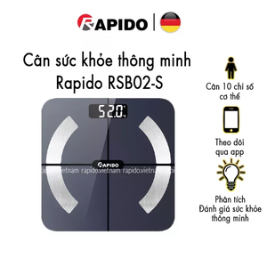 Cân sức khỏe thông minh Rapido RSB02-S phân tích 11 chỉ số cơ thể