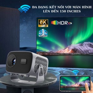 Máy chiếu mini KAW K670 chất lượng hình ảnh 4K, Độ sáng lớn, Kết nối điện thoại, Laptop