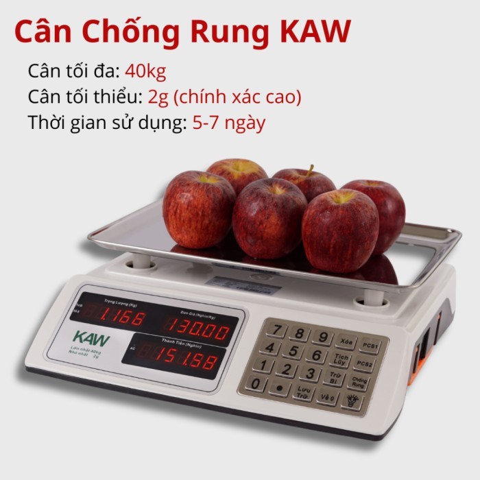 Cân điện tử KAW chống rung, Thân inox, Bền đẹp, Chống va đập