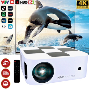 Máy chiếu KAW K700 Plus, Kết nối mọi thiết bị, Xem Youtube Tivi Netflix