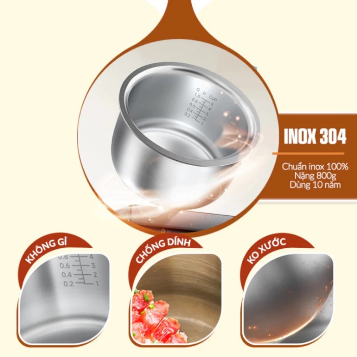 KAW Smart Rice 3L - Nồi Cơm Điện Tử Đa Năng - Công Nghệ Fuzzy Logic