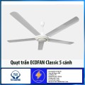 Quạt Trần ECOFAN Classic, Màu Trắng, Công xuất 100W, TLC - Điều Khiển Từ Xa