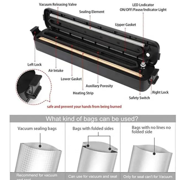 Máy Hút Chân Không KAW Vacuum Sealer – Đóng Gói Bảo Quản Thực Phẩm Tiện Lợi