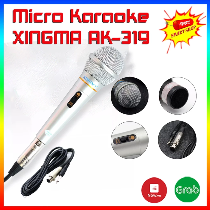 Micro Karaoke KAW XINGMA AK-319 Jack 3.5 | Mic Karaoke Có Dây – Chống Hú 