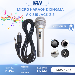 Micro Karaoke KAW XINGMA AK-319 Jack 3.5 | Mic Karaoke Có Dây – Chống Hú 