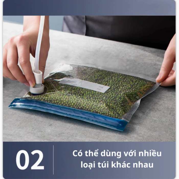 Máy hút chân không KAW K5 – Mini gia đình 90W, hút mạnh 60Kpa, dùng túi nhám, bảo quản thực phẩm tươi lâu