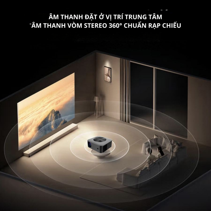 Máy Chiếu Full HD KAW KX01 | Âm Thanh HiFi, Dùng Gia Đình & Văn Phòng