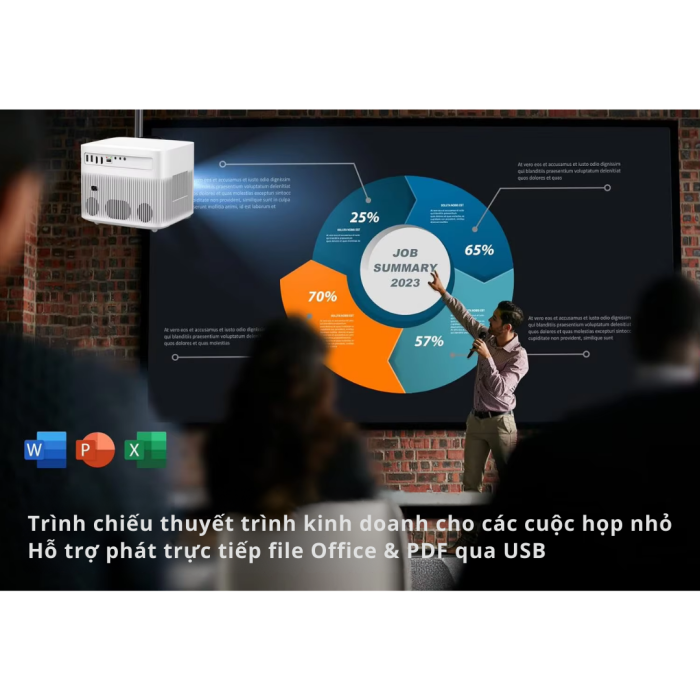 Máy Chiếu KAW Q8 Full HD 1080P – Android 9, Auto Focus, Hỗ Trợ 4K, Home Theater Cao Cấp