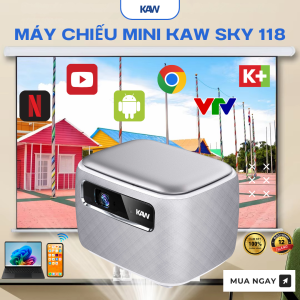 Máy Chiếu Di Động KAW Mini Sky 118 Pin Sạc – Giải Trí Mọi Nơi