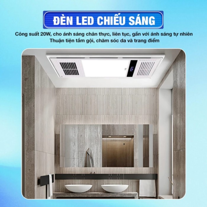 Quạt Sưởi Âm Trần Đa Năng Luxury 60×30 Màu Trắng – Chính Hãng KAW_TLC