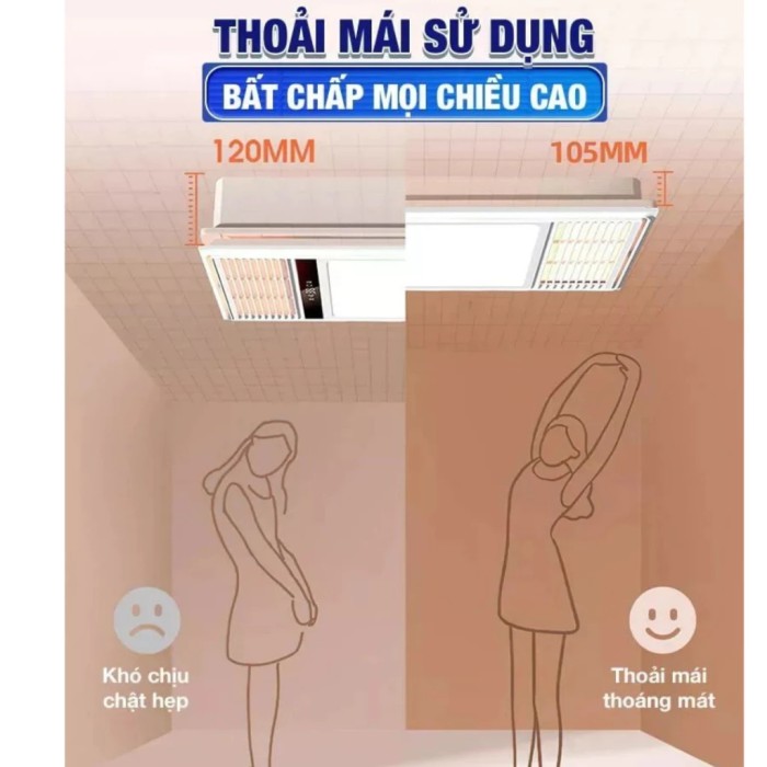 Quạt Sưởi Âm Trần Đa Năng Luxury 60×30 Màu Trắng – Chính Hãng KAW_TLC