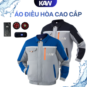 Áo Điều Hòa Bảo Hộ KAW 558A Chính Hãng – Pin 30.000mAh, Quạt Làm Mát 3 Cấp Độ, Chống Nắng Nóng, Dùng 12–15H