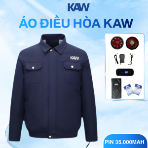 Áo điều hòa quạt gió kaw pin 35.000mah – Áo làm mát cao cấp kèm quạt siêu mạnh, Pin khỏe, Chất vải mát