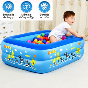 Bể Bơi Phao 130cm Cho Bé Giá Rẻ, An Toàn, Đáy Chống Trượt