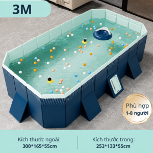 Bể Bơi Tự Động 3m Màu Xanh Chính Hãng, Giá Tốt Nhất, PVC Cao Cấp