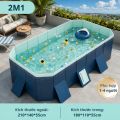 Bể Bơi Tự Động 2m1 Màu Xanh Giá Rẻ, PVC Dày Dặn, An Toàn Cho Bé 