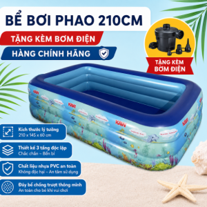 Bể Bơi Phao KAW 210cm Chính Hãng, Giá Tốt Nhất Hôm Nay, Tặng kèm bơm điện