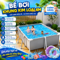 Bể Bơi Khung Kim Loại 4.0m Màu Ghi Chính Hãng, Độ Bền Cao, Giá Tốt