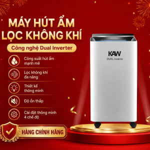 Máy Hút Ẩm Lọc Không Khí KAW-K12L Dual Inverter 12L Giá Tốt, Tiết Kiệm Điện, Lọc Không Khí Đa Năng