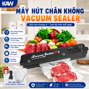 Máy Hút Chân Không Vacuum Sealer KAW - Hàng Chính Hãng, Giá Tốt, Giữ Thực Phẩm Tươi Ngon