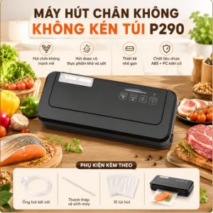 Máy Hút Chân Không P290 Không Kén Túi - Hàng Chính Hãng, Hút Đồ Khô Và Ướt, Giá Tốt