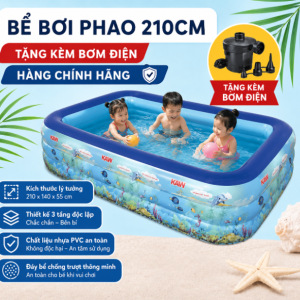 Bể Bơi Phao KAW 210cm Chính Hãng, Giá Tốt Nhất Hôm Nay, Tặng kèm bơm điện