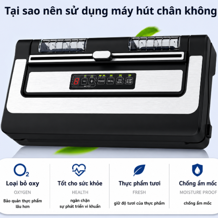 Máy Hút Chân Không KAW K34 Chính Hãng - Không Kén Túi, Lực Hút Khỏe, Hút Khô Ướt Đa Năng