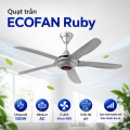 Quạt Trần ECOFAN Ruby Màu Xám - 5 Cánh ABS Cao Cấp, Tiết Kiệm Điện, Công Suất 200W