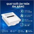 Quạt Sưởi Âm Trần Đa Năng 30x30 Màu Trắng - Chính Hãng, Giá Tốt, 4 Trong 1 Tích Hợp Đèn LED
