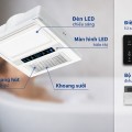 Quạt Sưởi Âm Trần Đa Năng 30x30 Màu Trắng - Chính Hãng, Giá Tốt, 4 Trong 1 Tích Hợp Đèn LED