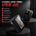 Camera Hành Trình V55 - 4K Màu Đen, Giám Sát 24H, Ghi Hình Đêm Siêu Nét