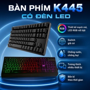 Bàn Phím K445 LED RGB – Giá Tốt, Gõ Êm, Chống Nước
