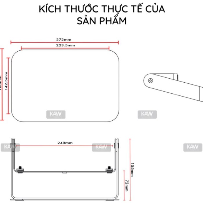 Giá Đỡ Máy Chiếu KAW CNC Platinum KAW C8 Xoay 360 Độ Cao Cấp, Giá Tốt, Chịu Lực Tốt