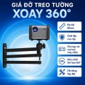 Giá Đỡ Máy Chiếu Treo Tường 80cm Xoay 360 Độ Cao Cấp, Chịu Lực Tốt, Giá Tốt