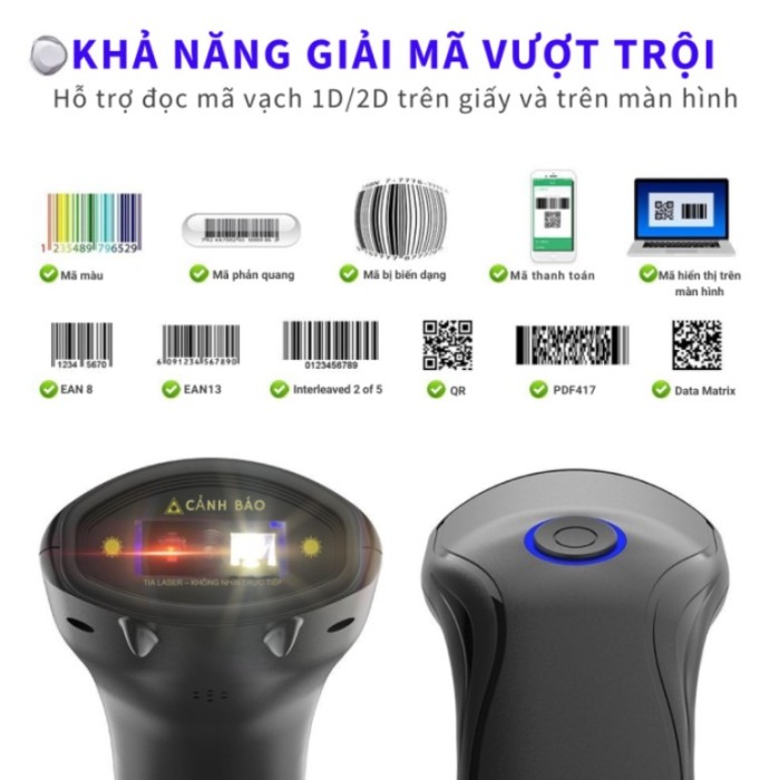Máy Quét Mã Vạch Đa Tia Không Dây KX-Elite 35377 Chĩnh Hãng, Công Nghệ CMOS, Pin Khoẻ