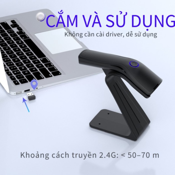 Máy Quét Mã Vạch Đa Tia Không Dây KX-Elite 35377 Chĩnh Hãng, Công Nghệ CMOS, Pin Khoẻ