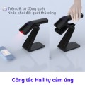 Máy Quét Mã Vạch Đa Tia Không Dây KX-Elite 35377 Chĩnh Hãng, Công Nghệ CMOS, Pin Khoẻ