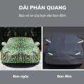 Bạt Phủ Xe Ô Tô KAW Màu Rằn Ri - Chống Nắng, Chống Nước 3 Lớp, Phản Quang Ban Đêm