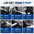 Mái Che Nắng Ô Tô Gấp Gọn 4.2m Màu Xanh Than Chống Nóng, Bảo Vệ Nội Thất, Gấp Gọn Nhanh