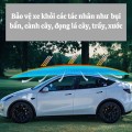 Mái Che Nắng Ô Tô Gấp Gọn 4.8m Màu Xanh Than Chống Nóng, Bảo Vệ Nội Thất, Gấp Gọn Nhanh