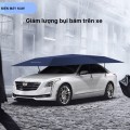 Mái Che Nắng Ô Tô Gấp Gọn 4.8m Màu Xanh Than Chống Nóng, Bảo Vệ Nội Thất, Gấp Gọn Nhanh