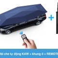 Mái Che Nắng Ô Tô Gấp Gọn 4.2m Màu Xanh Than Chống Nóng, Bảo Vệ Nội Thất, Gấp Gọn Nhanh
