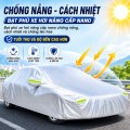 Bạt Phủ Xe Ô Tô Màu Xám (490x200x175cm) - Chống Nắng, Chống Nước, 3 Lớp Siêu Bền
