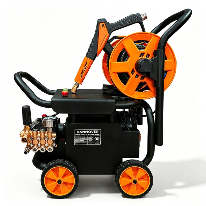 Máy Rửa Xe Cao Áp 2800W có bánh xe nhỏ gọn, giá tốt, chính hãng